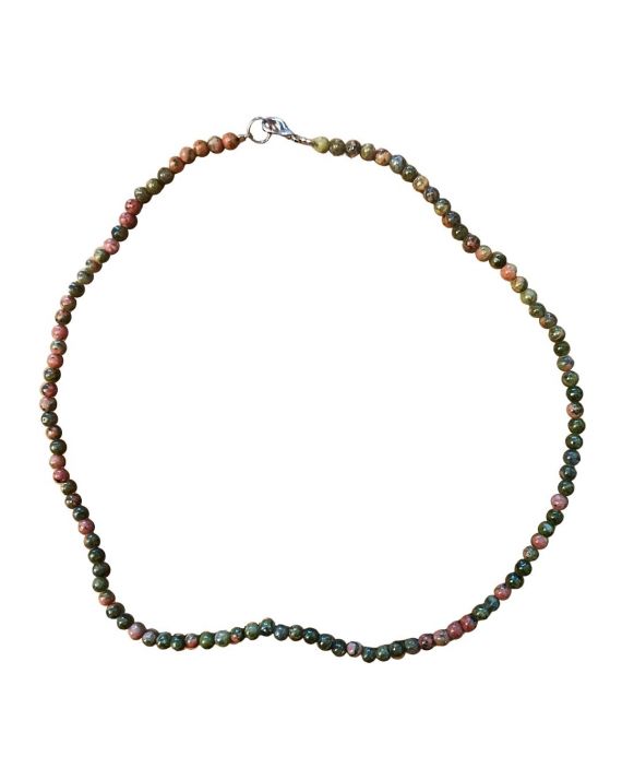 Unakite - Collier - perles 4mm