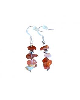 Cornaline - Boucles d'oreilles