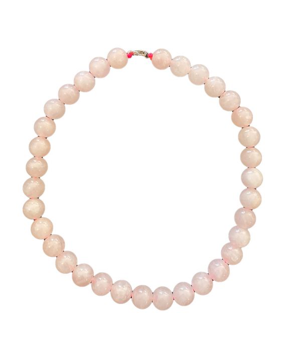 Collier quartz rose 12mm Collier quartz rose 12mm