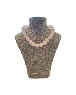 Collier quartz rose 12mm Collier quartz rose 12mm