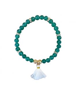 Aventurine verte - Bracelet Pompom