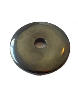 Pendentif - Hématite - Donut 4 cm Pendentif - Hématite - Donut 4 cm