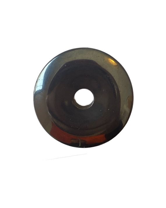 Pendentif - Hématite - Donut 4 cm Pendentif - Hématite - Donut 4 cm