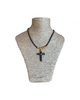 Collier - Hématite - Croix