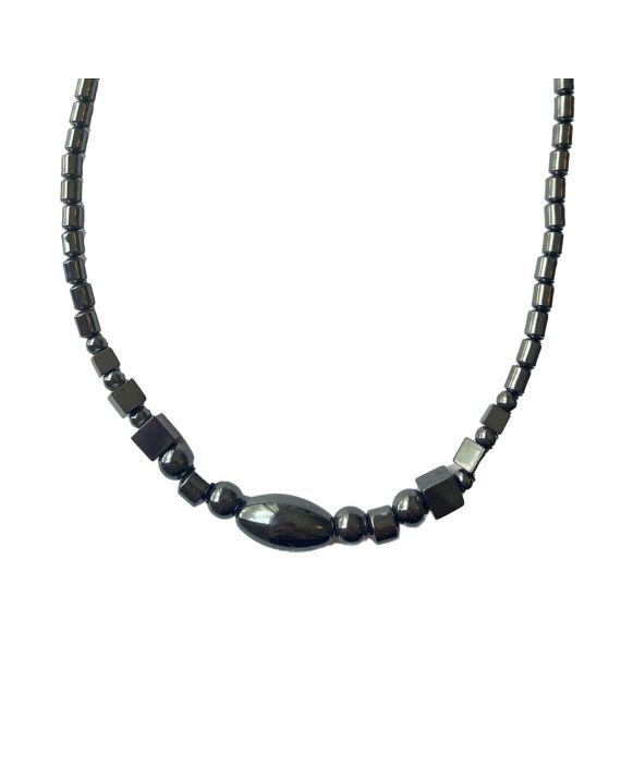 Collier - Hématite - Rond Ovale Collier - Hématite - Rond Ovale