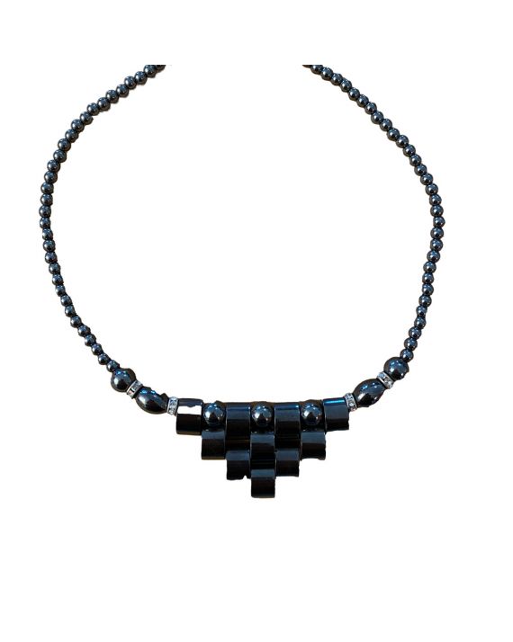 Collier - Hématite - triangle