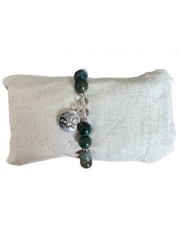 Agate indienne - Bracelet argent ou or