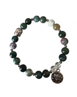 Agate indienne - Bracelet argent ou or