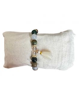 Agate indienne - Bracelet argent ou or