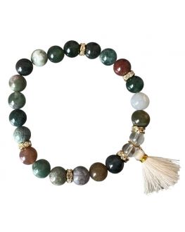 Agate indienne - Bracelet argent ou or