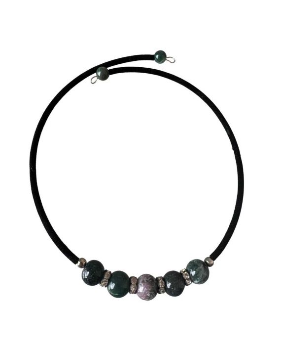 Collier en agate mousse Collier en agate mousse