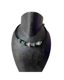 Agate indienne - Collier ras de cou Agate indienne - Collier ras de cou