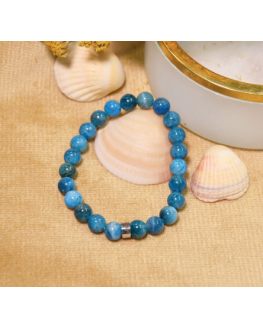 Apatite bleue Bracelet  8 mm