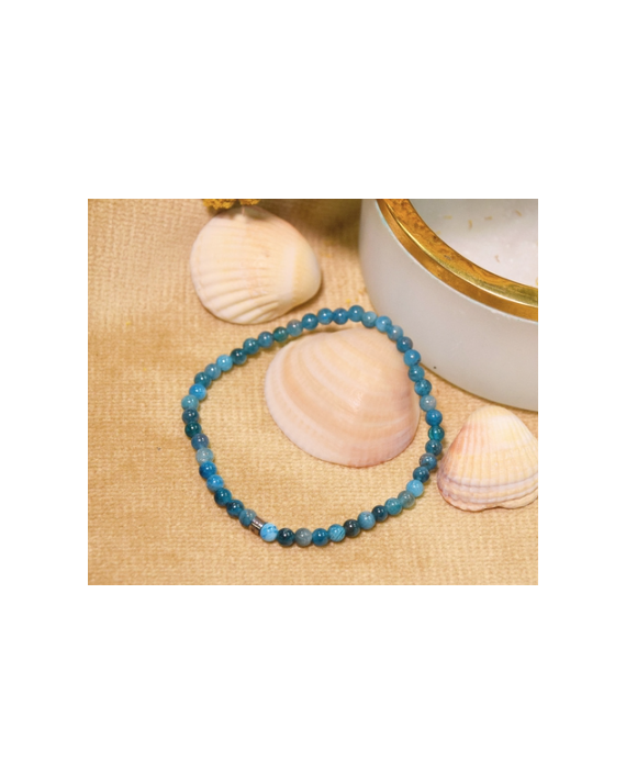 Apatite - Bracelet Perles rondes 4 mm