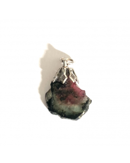 Tourmaline melon d'eau - pendentif pierre brute