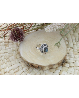 Bague Labradorite Argent 925 Ronde