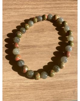 bracelet sur mesure labradorite unakite 24cm