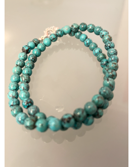 Turquoise perles de 6mm 45cm