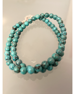 Turquoise perles de 6mm 45cm Turquoise perles de 6mm 45cm