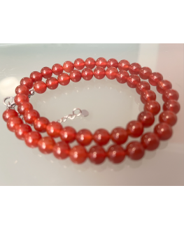 Collier Cornaline 8mm 45cm Collier Cornaline 8mm 45cm