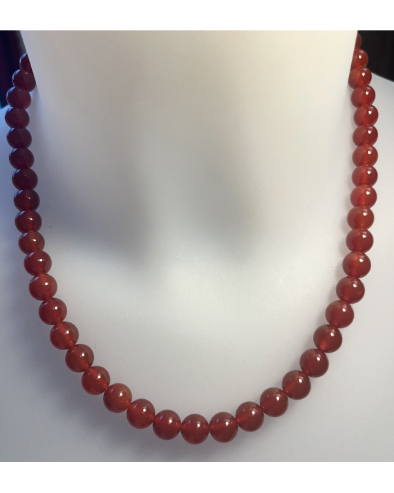 Collier Cornaline 8mm 45cm Collier Cornaline 8mm 45cm