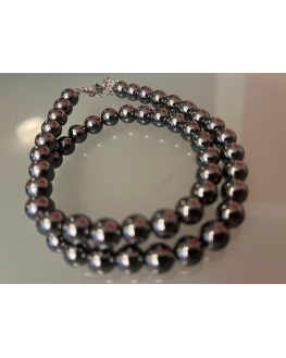 Collier Hématite 8mm 45 cm ajustable