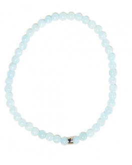 Bracelet - Aigue marine - Perles 4mm