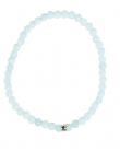 Bracelet - Aigue marine - Perles 4mm