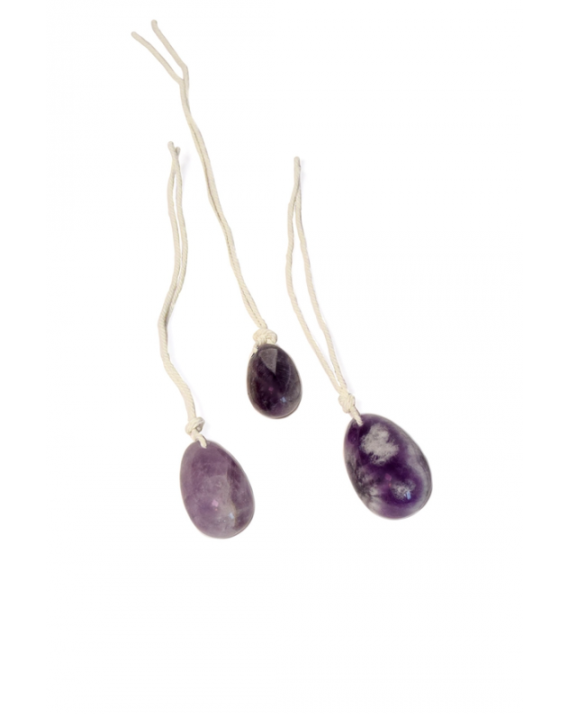 Œufs de Yoni en Améthyste Assortiment de 3