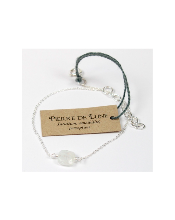 Bracelet argent et Pierre de Lune Bracelet argent et Pierre de Lune