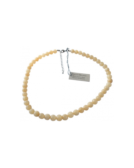 Collier - Calcite orange - Perles