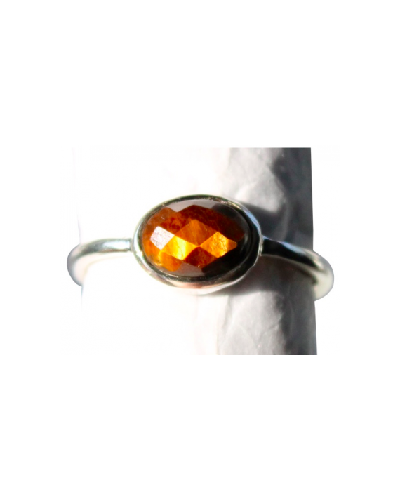 Bague argent sertie d'Oeil de tigre