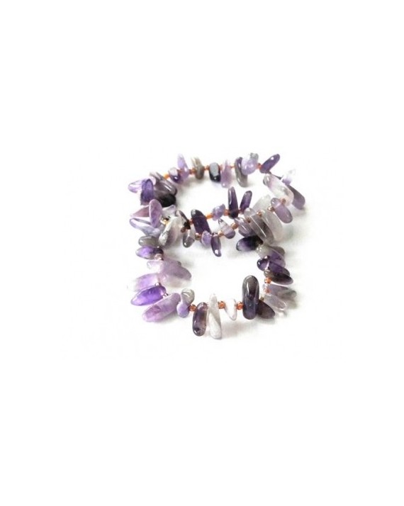Bracelet Améthyste plaquettes Bracelet Améthyste plaquettes