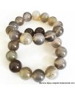 Bracelet agate naturelle boules 12mm