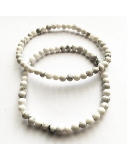 Bracelet Howlite Perles 4mm