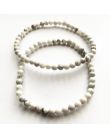 Howlite Bracelet  Perles 4mm