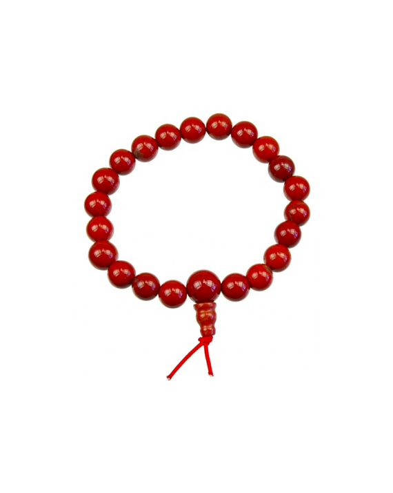 Jaspe Rouge - Bracelet Mala Tibétain 21 pierres