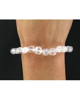 Cristal de Roche - Bracelet pierres roulées