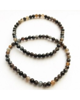Obsidienne oeil céleste - Bracelet perles de 4mm