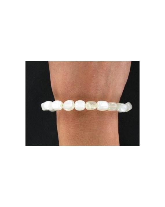 Bracelet Pierres roulées Jade élastique Bracelet Pierres roulées Jade élastique