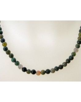 Collier en perles d'agate indienne 6mm Collier en perles d'agate indienne 6mm
