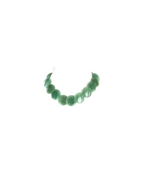 Collier - Aventurine verte - Perles disques