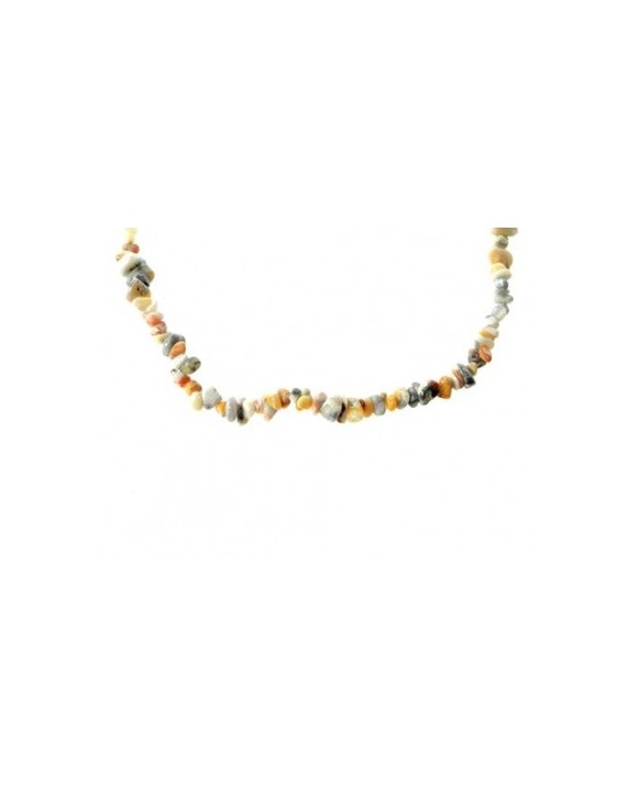 Collier en perles baroques d'agate crazy