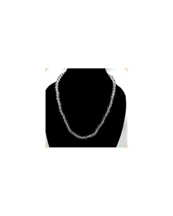 Cristal de roche - Collier Perles facettées 4mm Cristal de roche - Collier Perles facettées 4mm