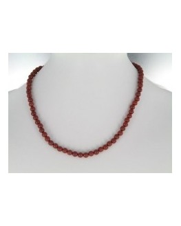 Collier Jaspe rouge 6mm