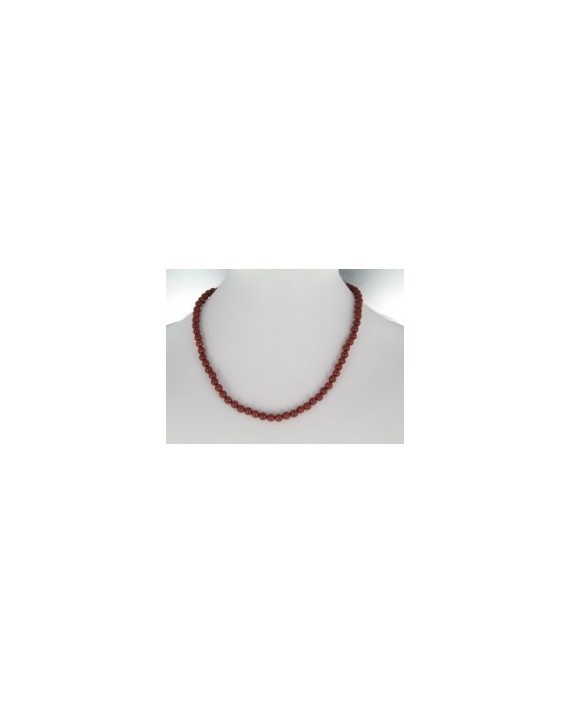 Collier Jaspe rouge 6mm