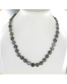 Collier labradorite boules 10mm facettés