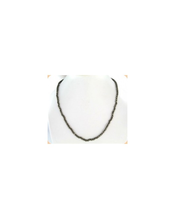 Collier en Pyrite Perles de 4mm Collier en Pyrite Perles de 4mm