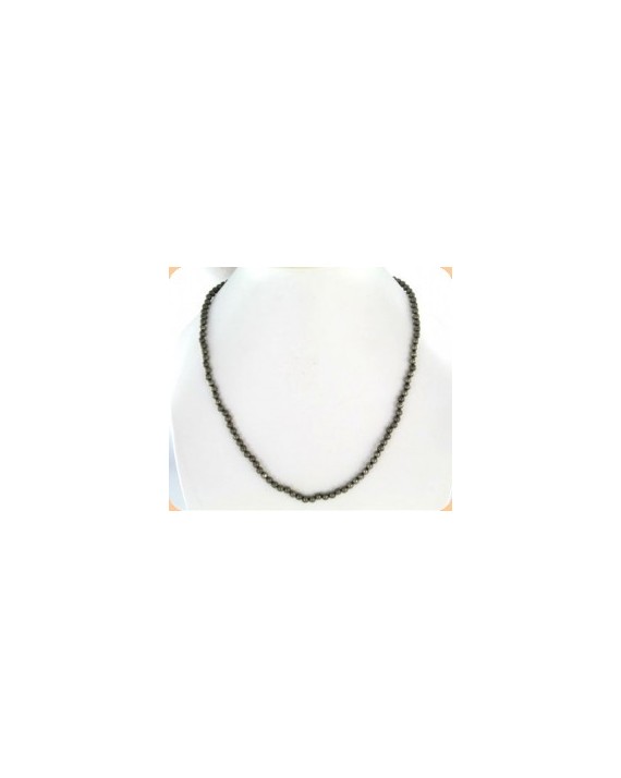 Collier en  Pyrite Perles de 4mm