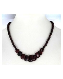 Collier Obsidienne mahagonite ronds 45cm